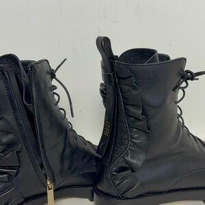 Red Valentino Black Women's Combat Boots